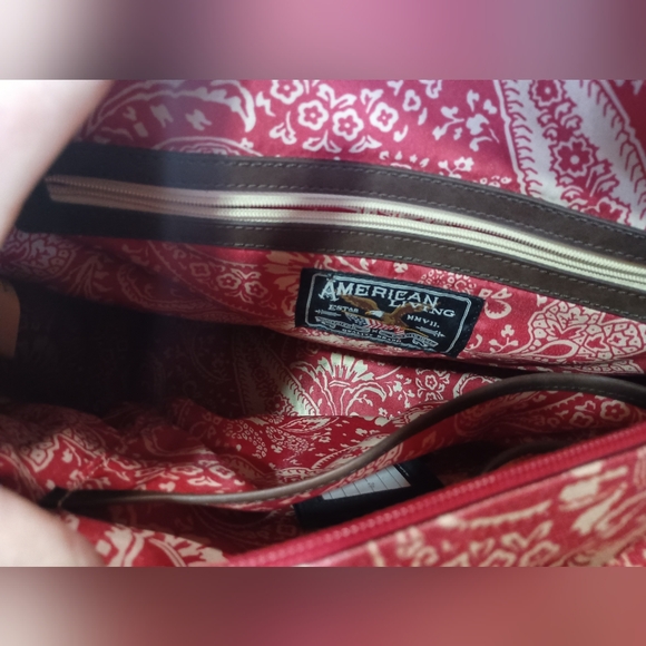 American Living Large Tote Red Paisley Print - Picture 10 of 12